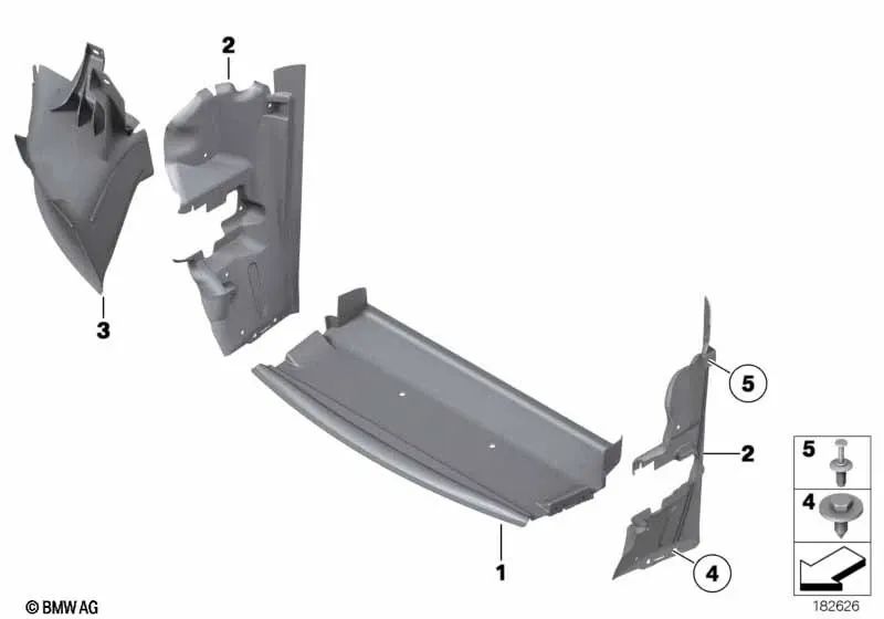 Guia aéreo do lado direito para BMW Z4 E89 (OEM 51747192198). BMW original