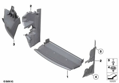 Guia aéreo do lado direito para BMW Z4 E89 (OEM 51747192198). BMW original