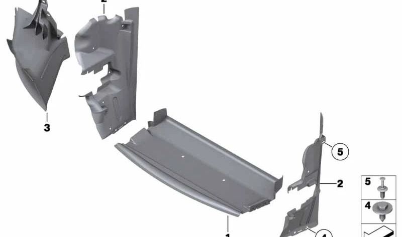 Guide de l'air inférieur OEM 51747213472 pour BMW Z4 E89. BMW d'origine.