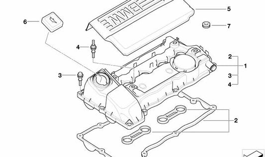 Coperchio di scarpa completo OEM 11127568579 per BMW E81, E87, E90. BMW originale.