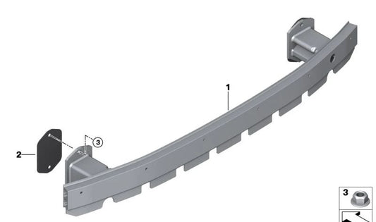 Rear bumper bracket for BMW 6 Series G32, G32N (OEM 51127387336). Original BMW