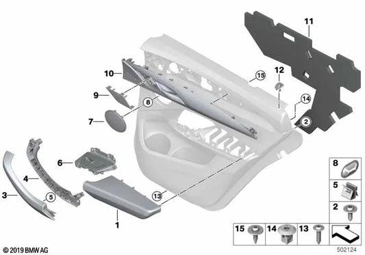 Gate Comovicus Noble Destro legno posteriore per BMW X3 F97N, G01N X4 F98N, G02N (OEM 51425A16A82). BMW originale