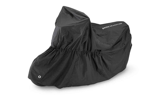 Funda impermeable exterior OEM 71607689674 para BMW Motorrad {CK06, FE169, FK70, FK71} incluyendo modelos F 650, F 700 GS, F 800 GT, F 800 S. Resistente al agua y con sistema antirrobo. Original BMW Motorrad.
