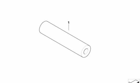 Schwarz/weiße Querrohrabdeckung OEM 46637706632 für BMW R1200GS, R1200GS Adventure Motorräder. Original BMW Motorrad.