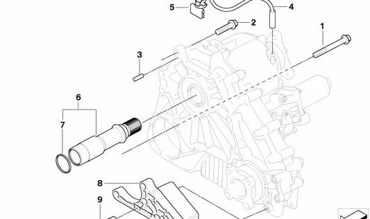 Eje Adaptador OEM 27103449322 para BMW E83. Original BMW.