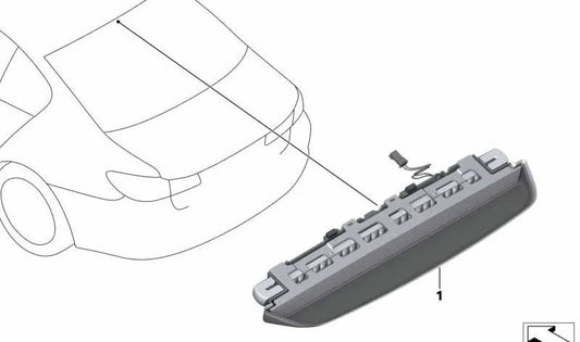 Tercera luz de freno OEM 63257360526 para BMW F90 (M5, M5 CS) y G30 (518d). Original BMW.
