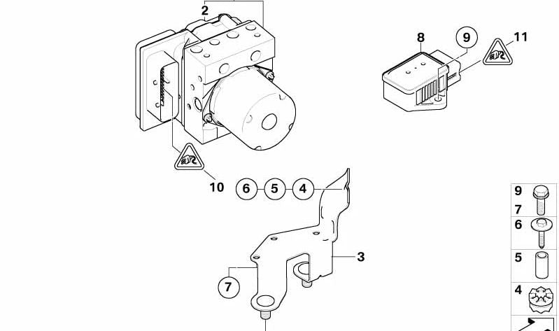 Sensor de giro OEM 34526774039 para BMW E60, E61, E63, E64. Compatible con modelos como 520i, 523i, 525d (según motorización y año). Pieza original BMW.