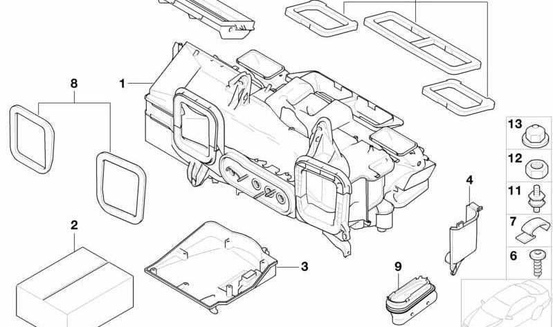 Tornillo OEM 64118391265 para BMW E36, E46, E34, F07, F10, F11, F06, F12, F13, E32, E65, E66, F01, F02, F04, G12, E31, E83, E70, F15, F85, E71, E72, F16, F86, Z3. Original BMW.