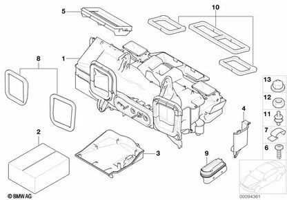 BMW Support 3 E30 Series, E36, E46, Série 5 E34, E39, Série 7 E32, E38, E65, E66, Série 8 E31, X3 E83, X5 E53, Z8 E52 (OEM 64111370938). BMW original.