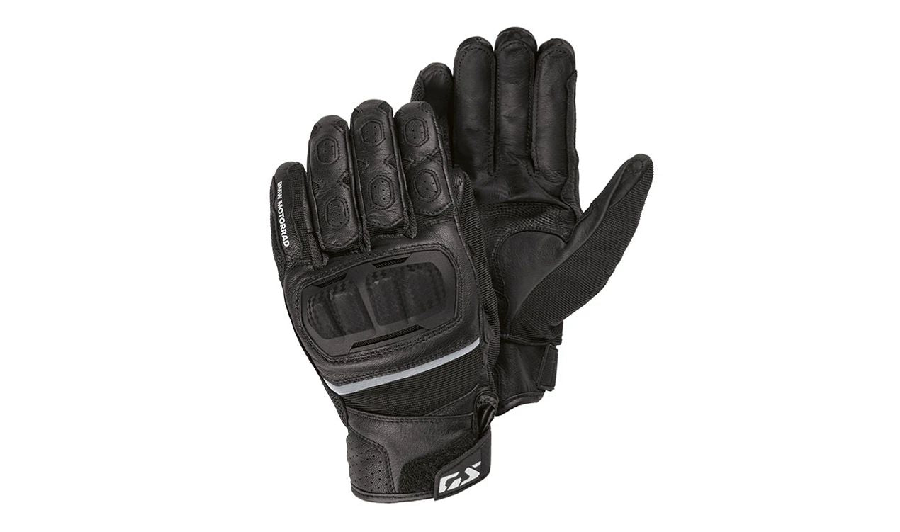 Guantes de moto GS Rallye OEM 76215B3D048 para BMW Motorrad {todos los modelos BMW Motorrad compatibles}. Ideales para clima cálido y conducción offroad. Original BMW Motorrad.