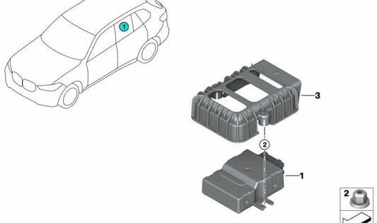 Cubierta para centralita OEM 16148486902 para BMW G07. Original BMW.