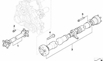 Transmisión trasera (cardán) OEM 26107573495 para BMW E60N, E61N. Longitud 1429 mm. Original BMW.
