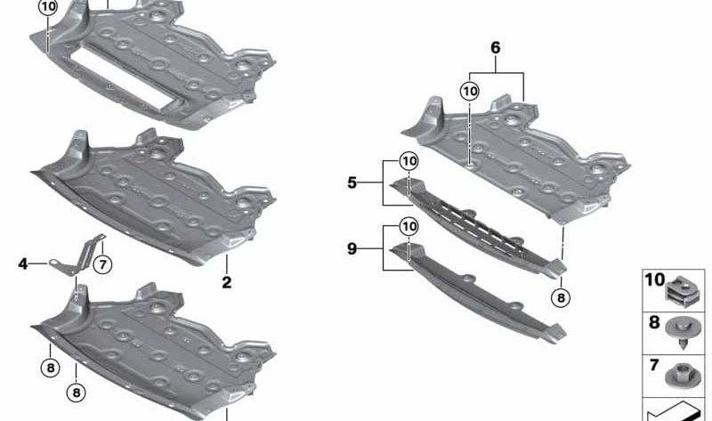 Engine compartment protection for BMW F85, F86 (OEM 51758056725). Original BMW