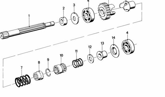 Arandela de ajuste OEM 23211230451 para BMW R50, R60, R75, R80, R90, R100. Original BMW.