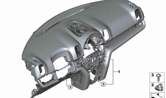 Tablero de instrumentos negro OEM 51456848255 para MINI Countryman F60, F60 LCI. Original MINI.
