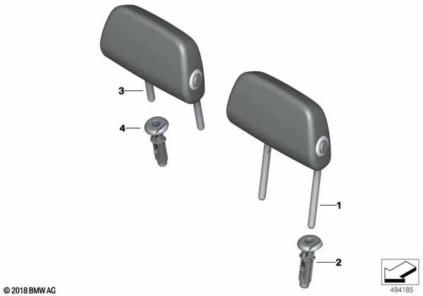 Reposacabezas de Cuero Sintético para BMW Serie 3 G20, G21 (OEM 52208094288). Original BMW.