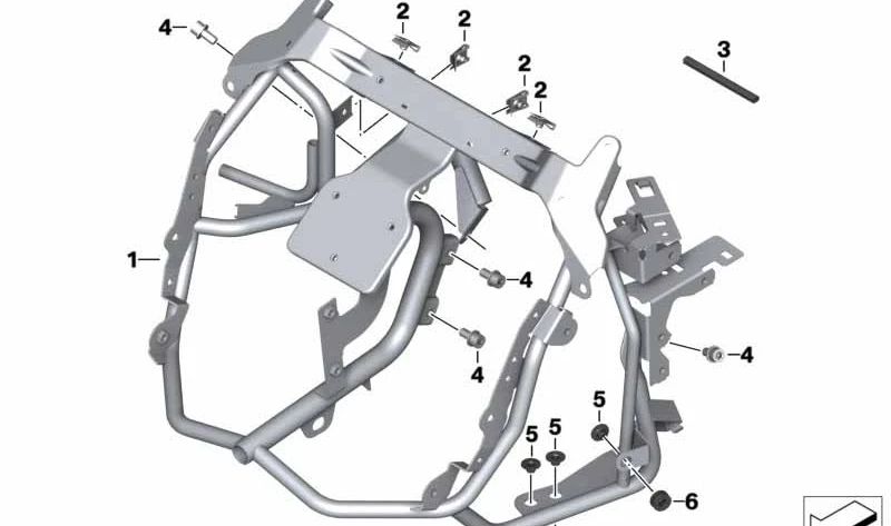 Suporte de acabamento frontal OEM 46638556376 para motocicletas BMW C 650 Sport (K18). Originais BMW Motorrad.