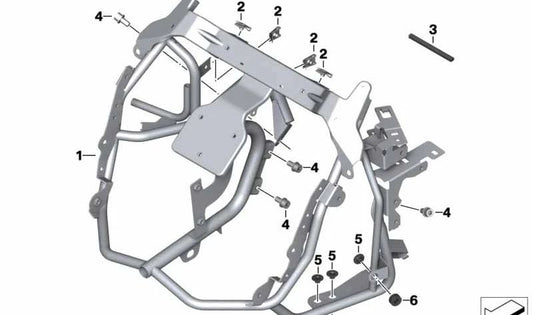 Suporte de acabamento frontal OEM 46638556376 para motocicletas BMW C 650 Sport (K18). Originais BMW Motorrad.