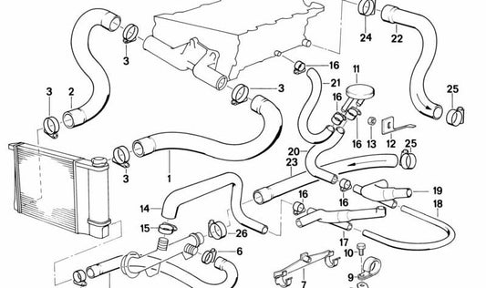 Resorte para BMW Serie 3 E30 (OEM 13541727350). Original BMW