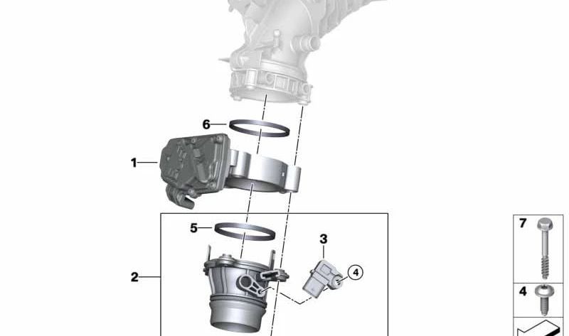 Sensor TMAP OEM 13628637897 para BMW F20, F21, F40, F52, F22, F23, F44, F45, F46, G42, F30, F31, F35, G20, G21, G28, F32, F36, G22, G23, G26, G30, G31, G38, I12, I15, F48, F49, F39, G01, G08, G02 y MINI F54, F55, F56, F57, F60. Original BMW y MINI.