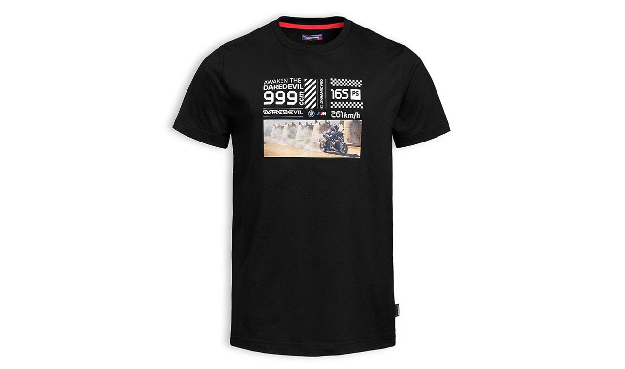 Camiseta Daredevil negra talla M OEM 76615B3E414 para BMW. Original BMW Motorrad.