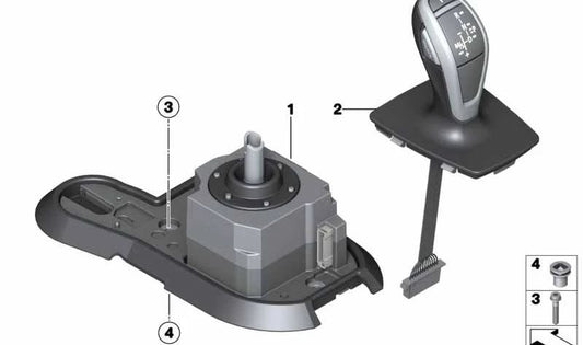 Automatic gear selector lever OEM 61319260295 for BMW E84 (X1). Original BMW.
