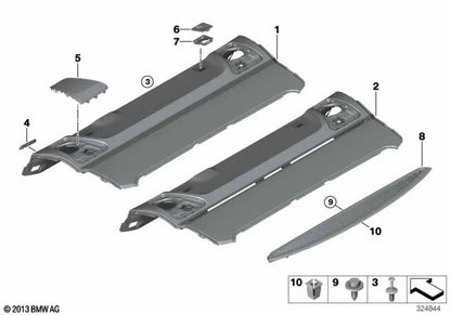 Blende for BMW 5 Series F10, F18, 6 Series F06, 7 Series F01, F02 (OEM 51469149497). Genuine BMW