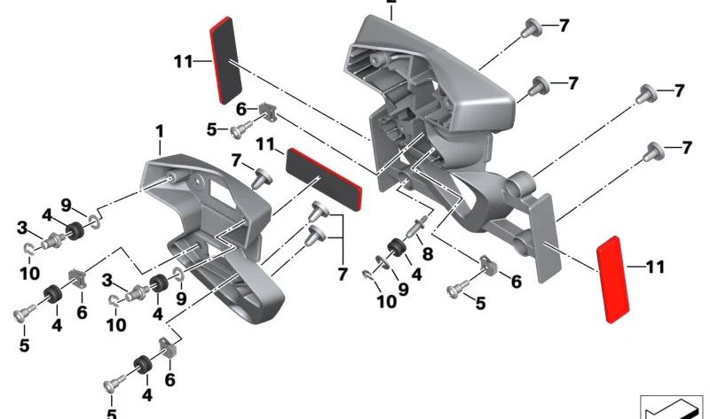 Perno OEM 62117707285 para motos BMW R 1200 S, HP2 Sport, S 1000 XR, F 900 R, F 900 XR. Original BMW Motorrad.