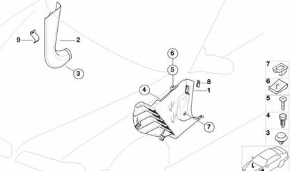 OEM 51438203384 Couteau de verrouillage pour BMW E36 et E39. BMW d'origine.
