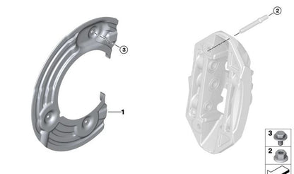 Hex Flange Nut for BMW 2 Series G87, 3 Series G80, G81, 4 Series G82, G83, 5 Series F10, F90, G90, 6 Series F06, F12, F13, 8 Series F91, F92, F93 (OEM 34112284399). Original BMW