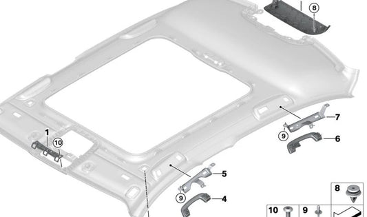 Left front fastener OEM 51167433255 for BMW G20, G21, G28, G80, G81. Original BMW.