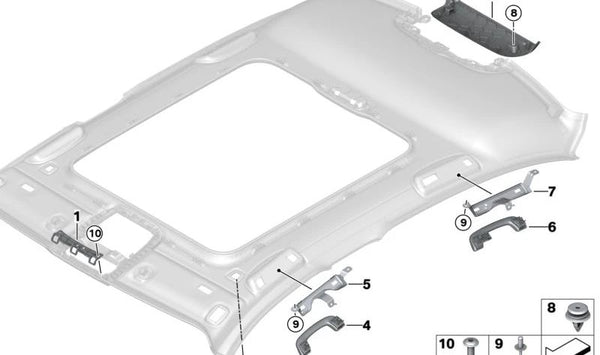 Tapa embellecedora carcasa retrovisor OEM 51447469340 para BMW G20. Original BMW.