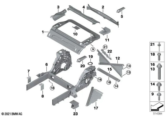 Screw for BMW i I01, I01N, Z4 G29 (OEM 31106797640). Genuine BMW.