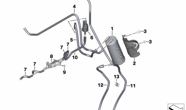 Tubo de combustible OEM 16138356914 para BMW Motorrad R 3/20, R 18. Original BMW Motorrad.