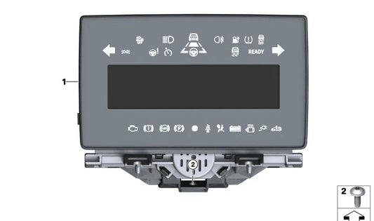 Cuadro de instrumentos OEM 62105A08590 para BMW i3 {I01: 60Ah, 60Ah Rex, 94Ah, 120Ah, 120Ah Rex}. Compatible con modelos automáticos con tracción trasera. Original BMW.