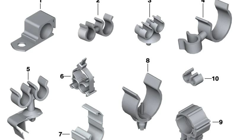 Soporte para cables bifásicos OEM 34327704570 para motos BMW R 1200 GS, R nineT, S 1000 RR, F 750 GS, F 850 GS, G 310 GS, G 310 R, C evolution... y más. Original BMW Motorrad