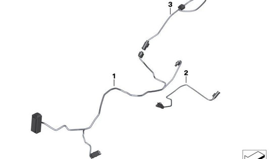 Tubo adattatore riscaldamento sedile OEM 61125A72220 per moto BMW R1250R, R1250RS (K53, K54). BMW Motorrad originale.