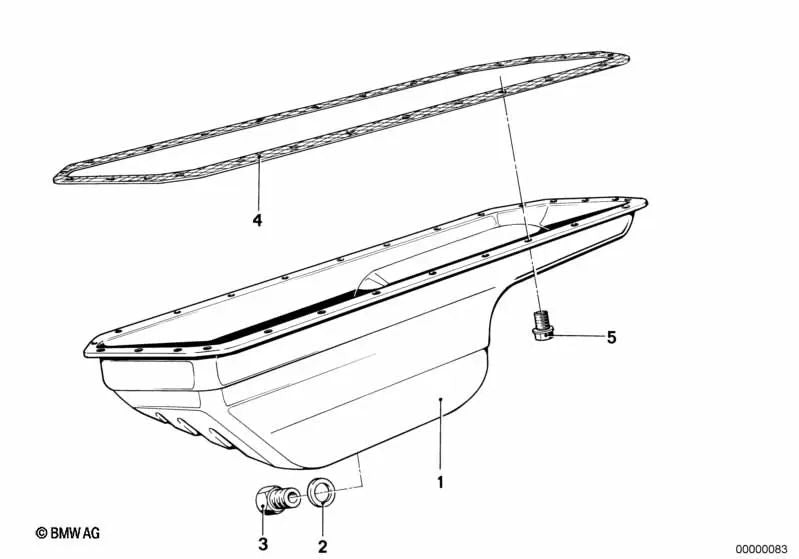 Cárter de óleo para BMW E21, E28 (OEM 11131278807). BMW original