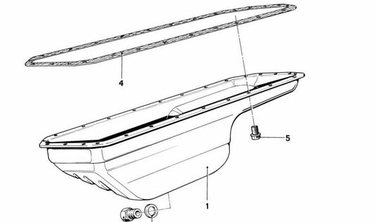 Corte de óleo OEM 11131285808 para BMW E28 524 TD (manual e automático) e 524D. BMW original.