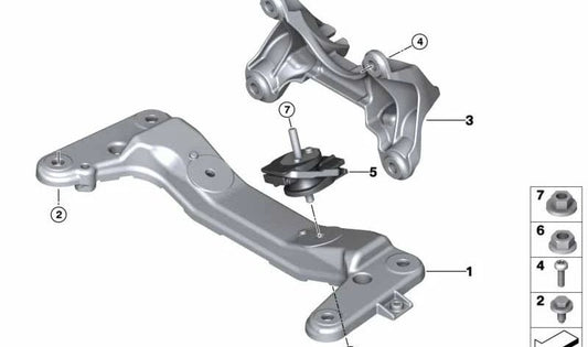 Soporte de transmisión OEM 22316862208 para BMW F30, F31, F34, F35, F32, F33, F36, F20, F21, F22, F23, F87, F10, F11, F18, F06, F12, F13, F01, F02, F04. Original BMW.