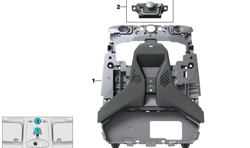 Unidad central de control techo OEM 61315A76549 para BMW Serie 2 U06 (216i, 218d, 218i, 220i) modelos compatibles. Original BMW.