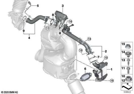 Parafuso hexagonal com arruela para BMW 3 G20 Series, G21, 4 G22 Series, G26, 5 G30N Series, 6 G32N Series, 7 G11n Series, Série 8 G14, X3 G01, X4 G02, X5 G05, X6 G06, X7 G07 (OEM (OEM 11717828902). BMW original