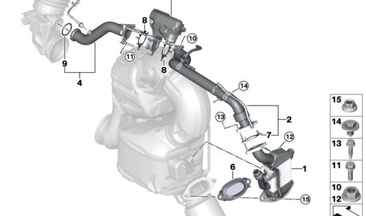 OEM Exagonal Nuty 11718590083 per BMW F40, F44, F45, F46, G20, G21, G22, G23, G26, G30, G31, G32, G11, G12, G14, G15, G16, F48, F39, G01, G02, G05, G05, G05, G06, G07, F55, F56, F57, F54, F60. BMW originale.