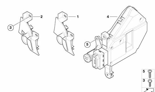 Embellecedor interruptor de arranque OEM 61326942020 para BMW E65 y E66. Original BMW.