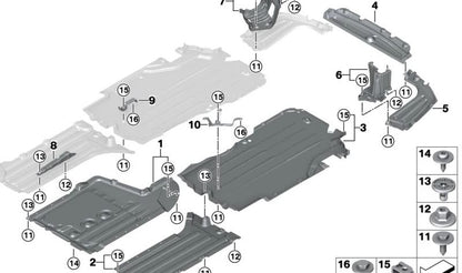 Difusor trasero central OEM 51757475999 para BMW X5 G05, X5 G05 LCI, X6 G06. Original BMW.