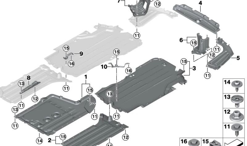 Difusor trasero izquierdo OEM 51757476000 para BMW X5 G05, X5 G05 LCI, X6 G06. Original BMW.