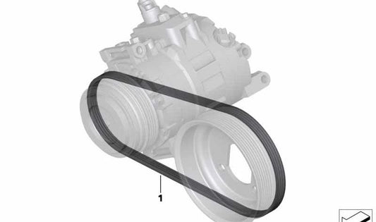 Correa multicanale per la serie BMW 7 F01, F02 (OEM 11287631826). BMW originale