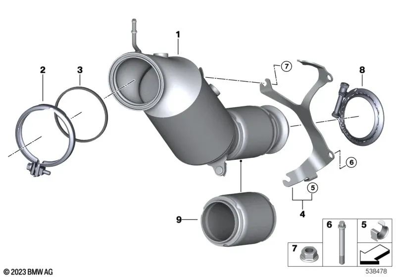 Grampo em V para BMW F20N, F21N, F52, F22, F22N, F23, F23N, G42, F30N, F31N, F34N, G20, G20N, G21, G21N, G28, G28N, F32, F32N, F33, F33N, F36, F36N, G22, G23, G26, G30, G30N, G31, G31N, G38, G38N, G60, G32, G32N, G11N, G12, G12N, G70, G14, G15, G16, F