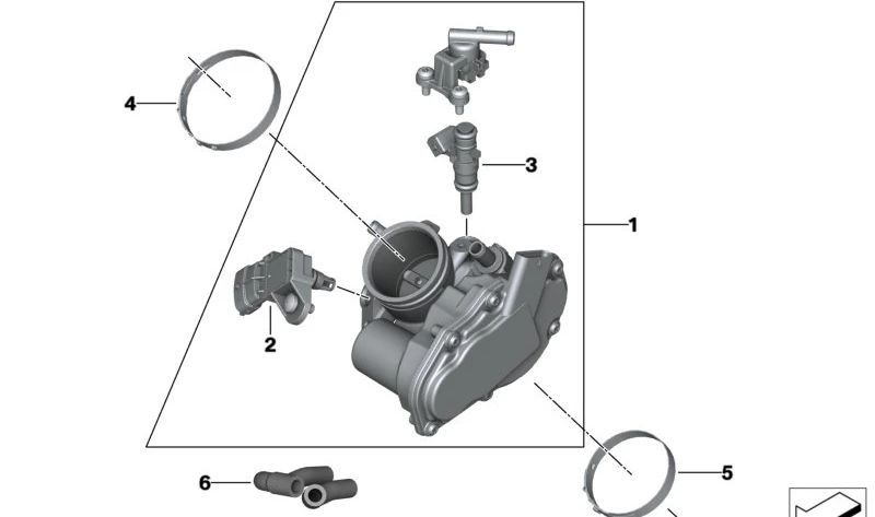 Braçadeira tensora OEM 13548558300 para BMW Motorrad G 310 R, G 310 GS, G 310 RR. Originais BMW Motorrad.