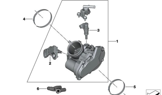 Braçadeira tensora OEM 13548558300 para BMW Motorrad G 310 R, G 310 GS, G 310 RR. Originais BMW Motorrad.
